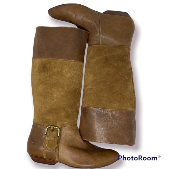 Lucky Brand Leather & Suede Boots - Almond Toe - Size 38 - Picture 2 of 11